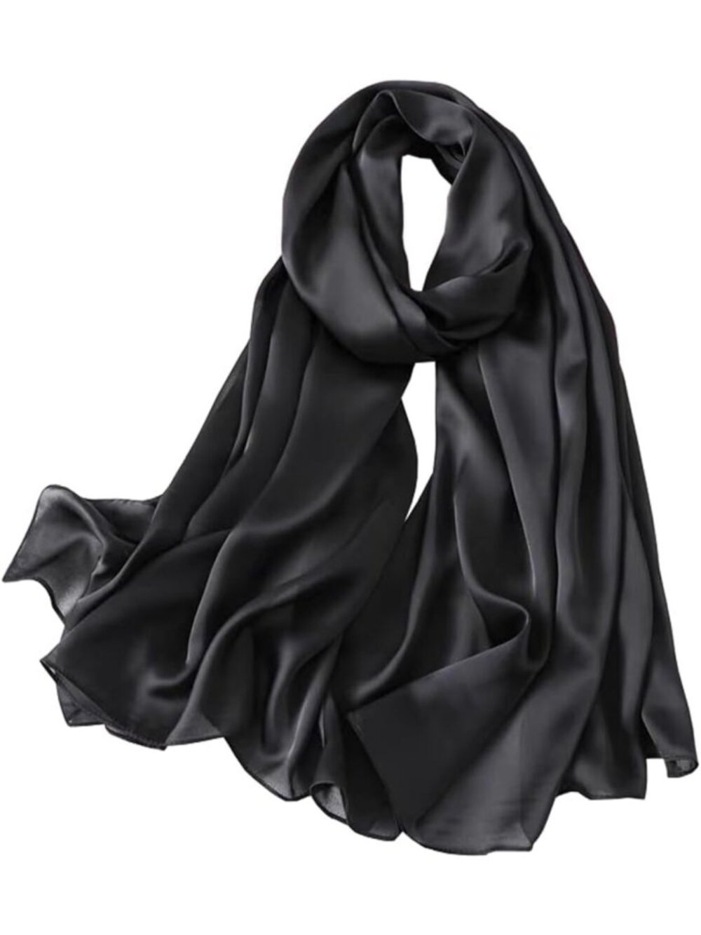 Luxurious 100% Silk Long Scarf for Women - Large Oblong Shawl, Gift-Ready!